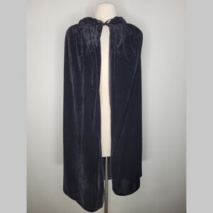 VGLOOK Velvet Hooded Cape Cloak One Size 36" Halloween Vampire Party